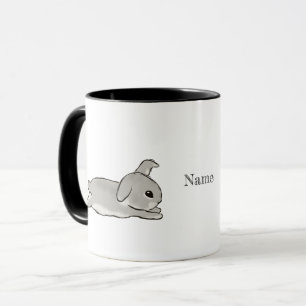 Grey bunny mug