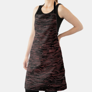 Grey burgundy mosaic style with rough background   apron