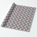 Grey Burgundy Snowman Pattern Christmas Unique Wrapping Paper<br><div class="desc">This design was created through digital art. It may be personalised by clicking the customise button and changing the colour, adding a name, initials or your favourite words. Contact me at colorflowcreations@gmail.com if you with to have this design on another product. Purchase my original abstract acrylic painting for sale at...</div>