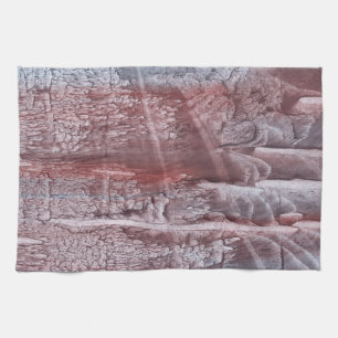 Grey burgundy watercolor tea towel