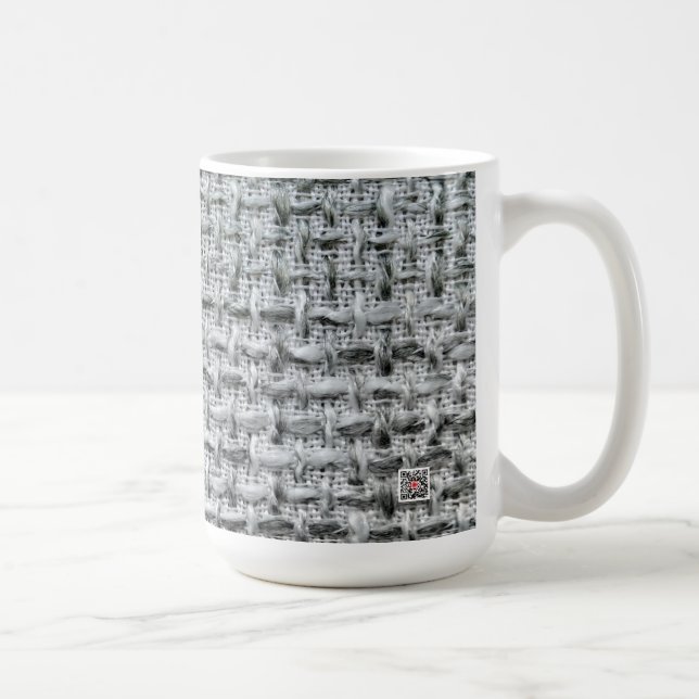 Grey Burlap Coffee Mug (Right)