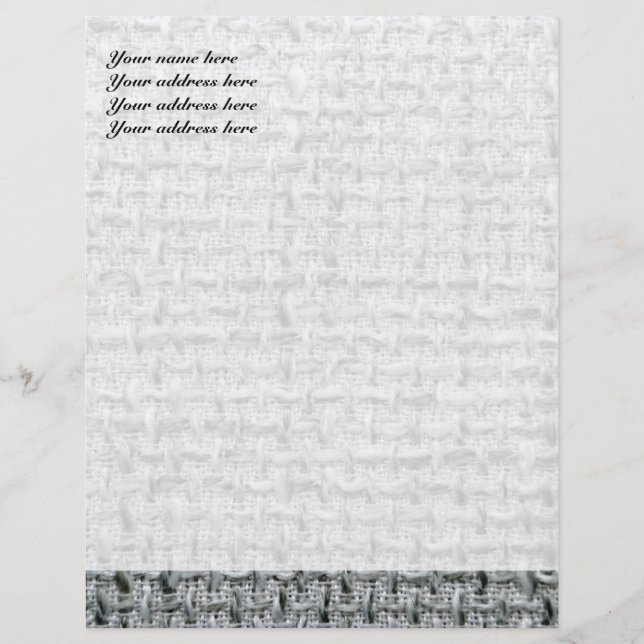 Grey Burlap Customised Letterhead (Front)