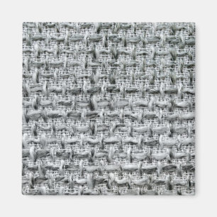 Grey Burlap Magnet