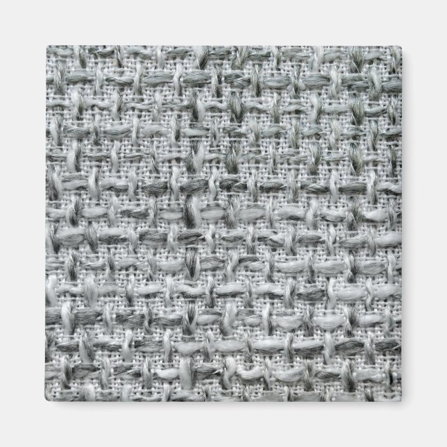 Grey Burlap Magnet (Front)