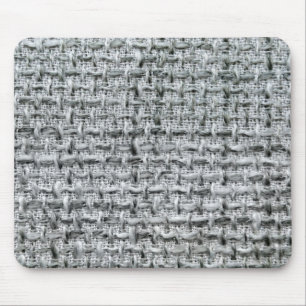 Grey Burlap Mouse Pad