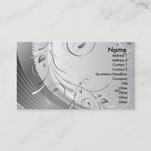 grey business card (Front)