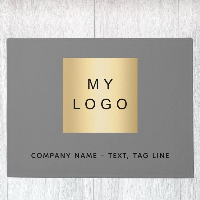 Grey business logo doormat (Creator Uploaded)