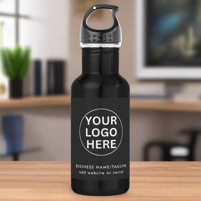 Grey Business Logo l Promotional Professional  532 Ml Water Bottle (Creator Uploaded)
