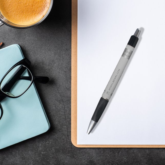 Grey business logo name phone mail website (Creator Uploaded)