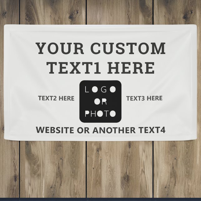 Grey Business Logo Photo Simple Banner (Creator Uploaded)