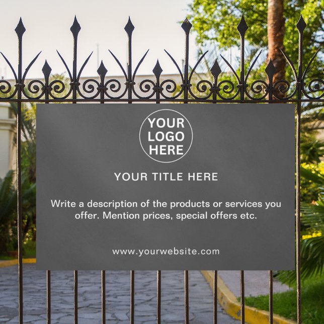 Grey business Logo Text Professional  Advertising Banner (Creator Uploaded)