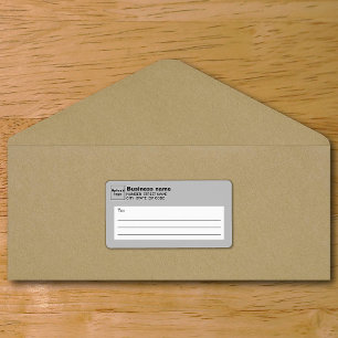 Grey Business Shipping Label