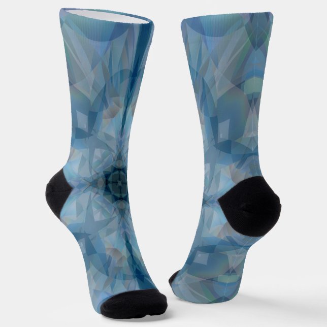 Grey Butterflies Socks (Angled)