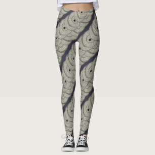 Grey Buttons Purple Background Pattern Leggings