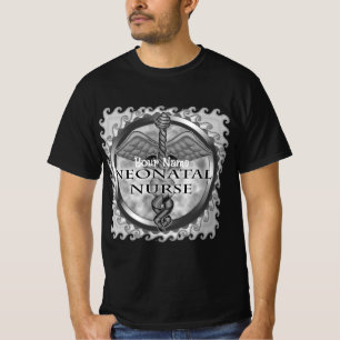 Grey caduceus Neonatal Nurse T-Shirt