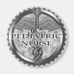 Grey caduceus Paediatrics Nurse Magnet