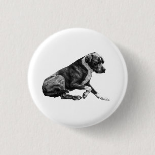 Grey calm emblem 3 cm round badge