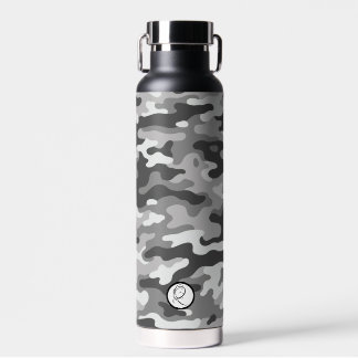 Grey Camo #1 Thor Copper Infused  Water Bottle