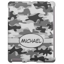Grey Camo Camouflage Name Personalised