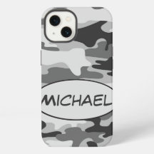 Grey Camo Camouflage Name Personalised