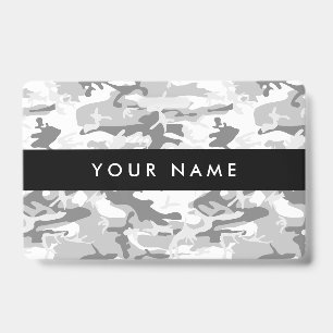 Grey Camo, Winter Camo, Snow Camouflage, Military ID Badge