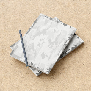 Grey Camo, Winter Camo, Snow Camouflage, Military Notepad