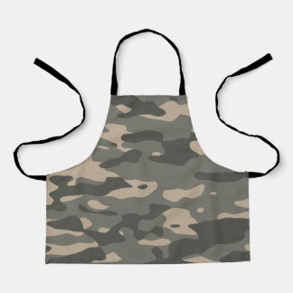 Grey camouflage apron