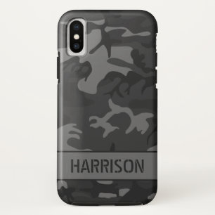 Grey Camouflage iPhone XS Case