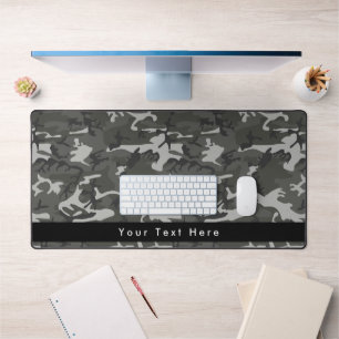 Grey Camouflage, Military, Army Desk Mat