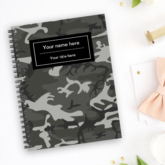 Grey Camouflage, Military, Army Notebook (Creator Uploaded)