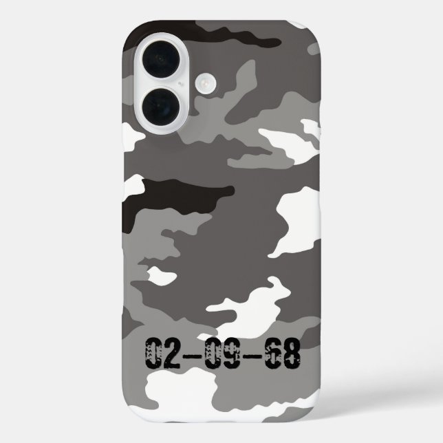 Grey camouflage pattern Case-Mate iPhone case (Back)