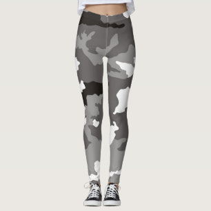Grey camouflage pattern leggings