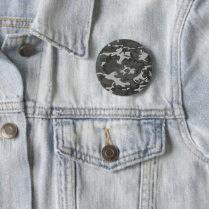 Grey Camouflage Pattern, Military Pattern, Army 6 Cm Round Badge