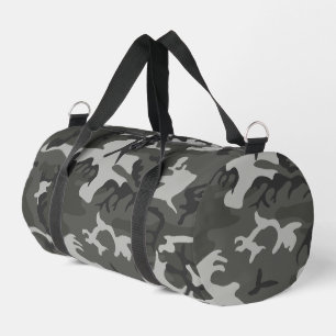 Grey Camouflage Pattern, Military Pattern, Army Duffle Bag