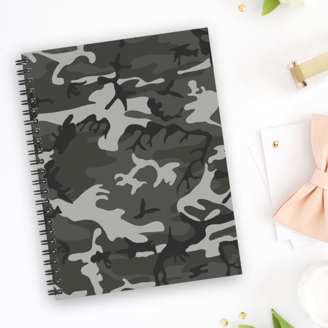 Grey Camouflage Pattern, Military Pattern, Army Notebook (Creator Uploaded)