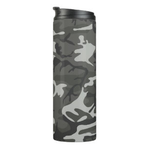 Grey Camouflage Pattern, Military Pattern, Army Thermal Tumbler