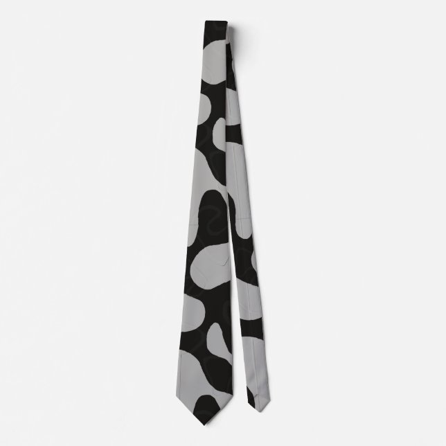 grey camouflage pattern tie (Front)