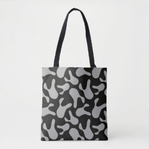 grey camouflage pattern tote bag