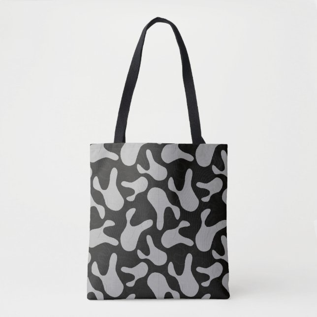 grey camouflage pattern tote bag (Front)