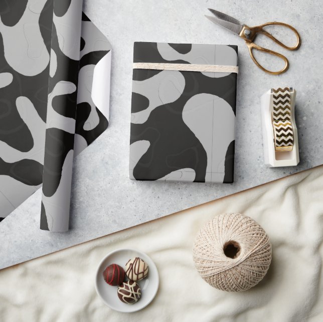grey camouflage pattern wrapping paper (Crafts)