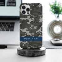 Grey Camouflage Pattern, Your name, Personalise
