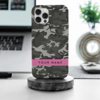 Grey Camouflage Pattern, Your name, Personalise