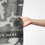 Grey Camouflage Pattern, Your name, Personalise Scarf<br><div class="desc">Elegant,  stylish and sophisticated camouflage pattern in grey colour. Modern and trendy gift,  perfect for the military lover in your life. Personalise by adding your name,  nickname,  monogram or initials.</div>