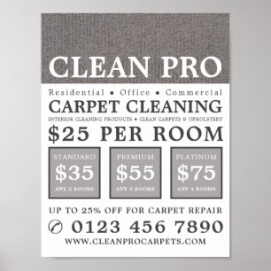Grey Carpet, Carpet Cleaners, Cleaning Service Poster