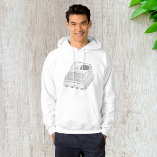 Grey Cash Register Minimalist Retail Hoodie