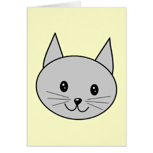 Grey Cat Cartoon.