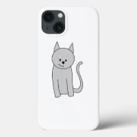 Grey Cat Cartoon.