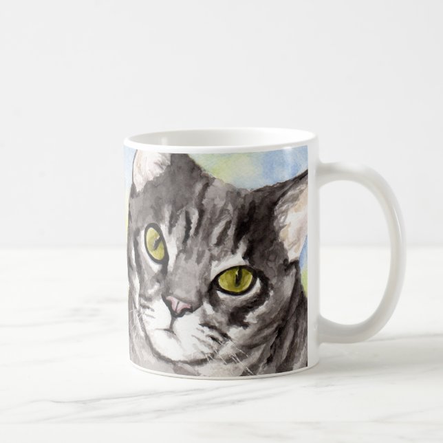 Grey Cat Coffee Mug (Right)