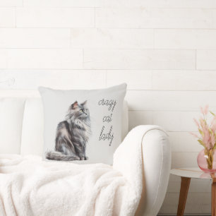 Grey Cat  Cushion