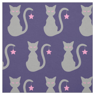 Grey Cat Fabric